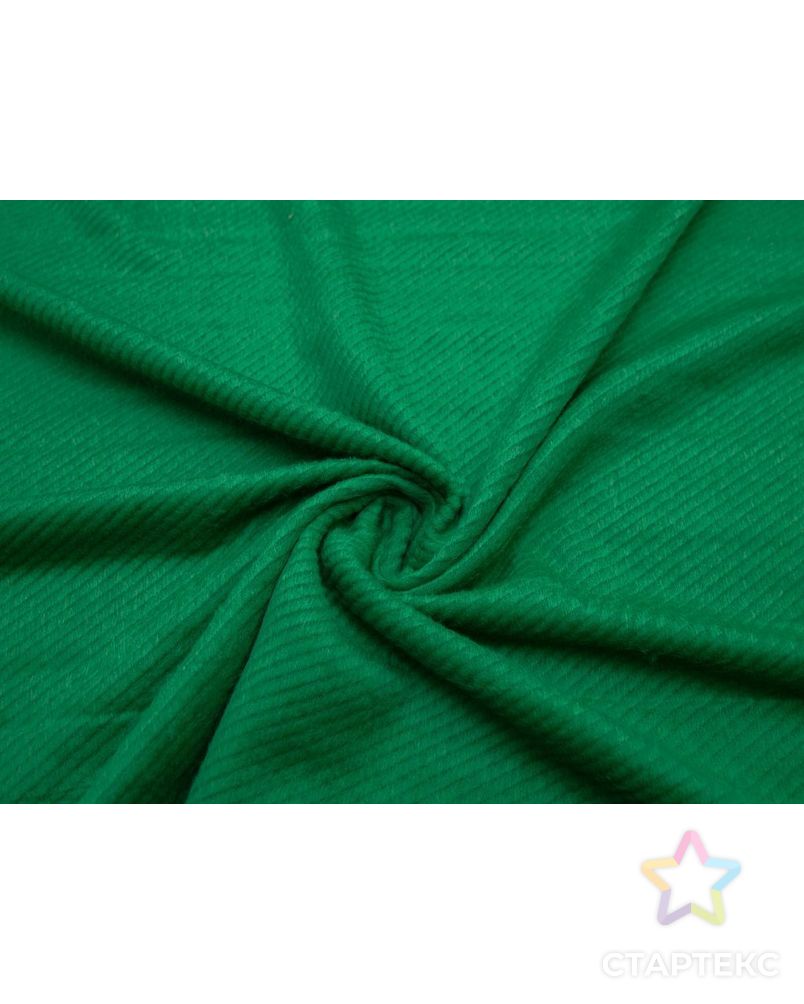 Пальтовая ткань с коротким ворсом в диагональную полоску, цвет зеленый арт. ГТ-8352-1-ГТ-26-10216-1-10-1 1