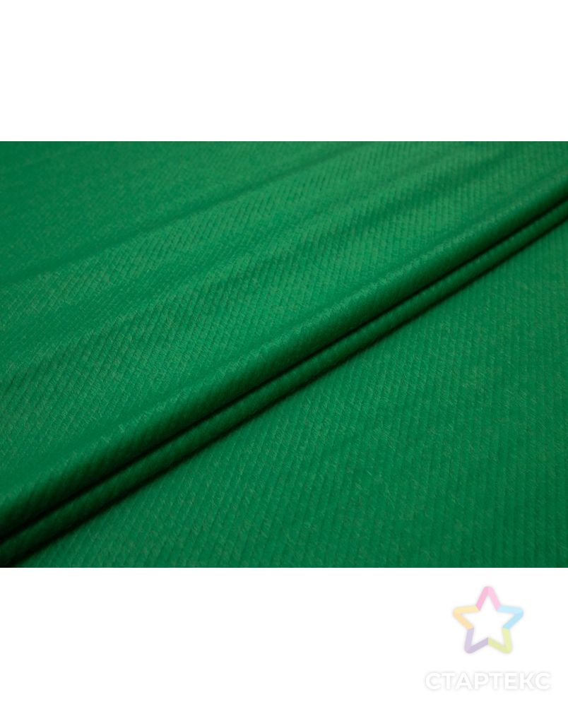 Пальтовая ткань с коротким ворсом в диагональную полоску, цвет зеленый арт. ГТ-8352-1-ГТ-26-10216-1-10-1 2