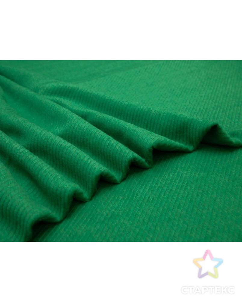 Пальтовая ткань с коротким ворсом в диагональную полоску, цвет зеленый арт. ГТ-8352-1-ГТ-26-10216-1-10-1 3