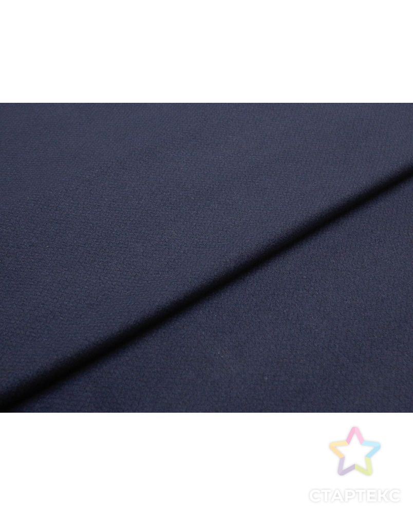 Двухсторонняя пальтовая ткань с вязанной фактурой, цвет темно-синий арт. ГТ-8765-1-ГТ-26-10400-1-30-1 6