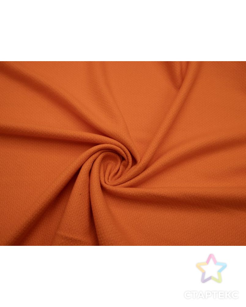 Двухсторонняя пальтовая ткань с вязанной фактурой, цвет оранжевый арт. ГТ-8500-1-ГТ-26-10409-1-24-1 1
