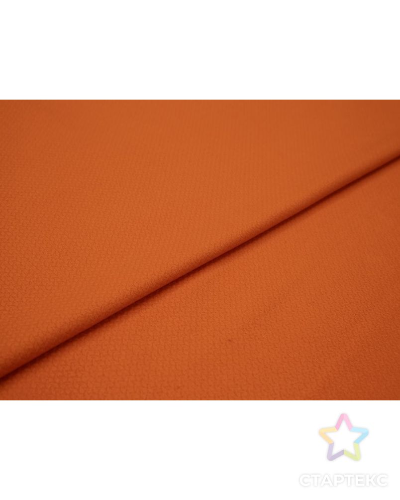Двухсторонняя пальтовая ткань с вязанной фактурой, цвет оранжевый арт. ГТ-8500-1-ГТ-26-10409-1-24-1 6