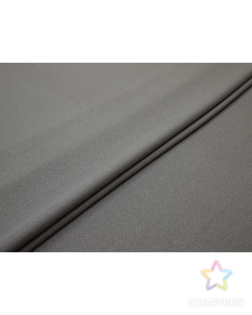 Двухсторонняя пальтовая ткань с вязанной фактурой, цвет серый арт. ГТ-8645-1-ГТ-26-10410-1-29-1 2