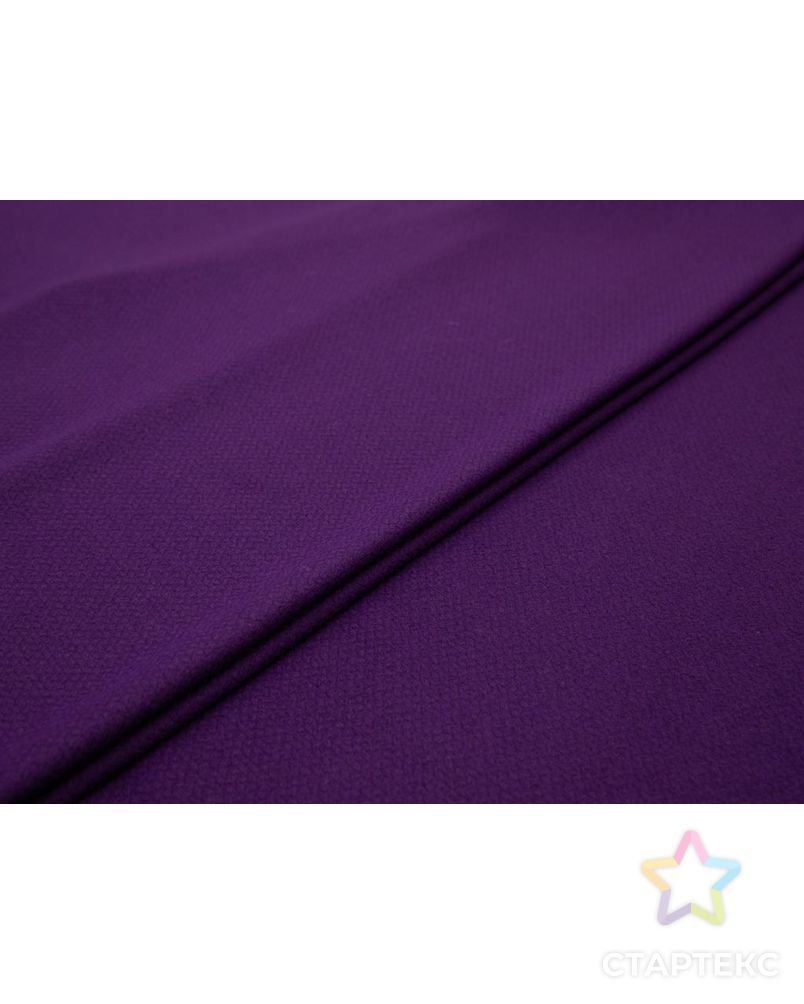 Двухсторонняя пальтовая ткань с вязанной фактурой, цвет фиолетовый арт. ГТ-8502-1-ГТ-26-10415-1-33-1 2