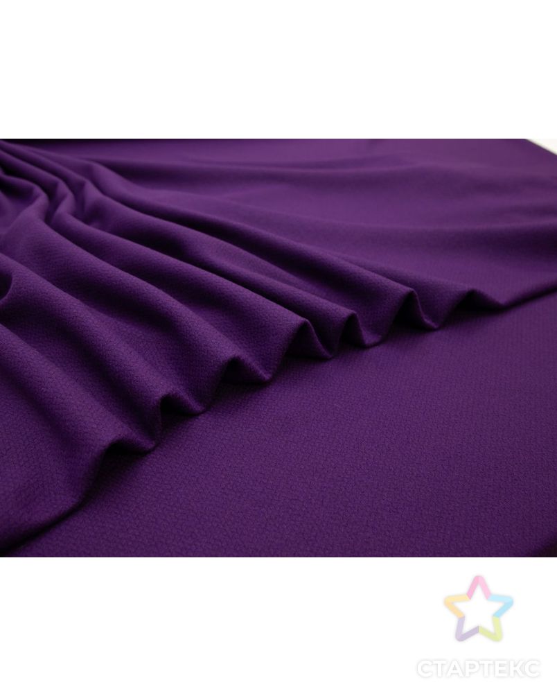 Двухсторонняя пальтовая ткань с вязанной фактурой, цвет фиолетовый арт. ГТ-8502-1-ГТ-26-10415-1-33-1 3