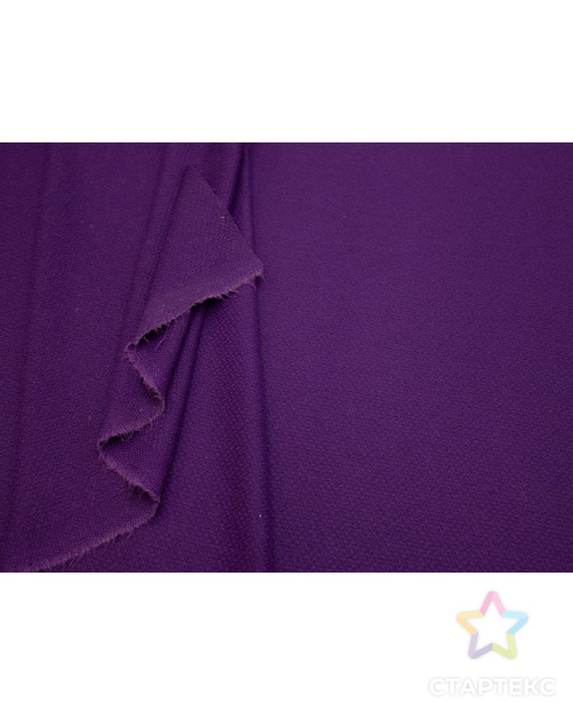Двухсторонняя пальтовая ткань с вязанной фактурой, цвет фиолетовый арт. ГТ-8502-1-ГТ-26-10415-1-33-1 5