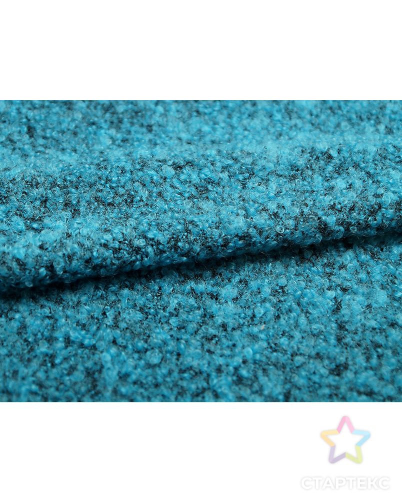 Буклированная двухсторонняя пальтовая ткань, голубой меланж арт. ГТ-4654-1-ГТ-26-6244-6-7-1