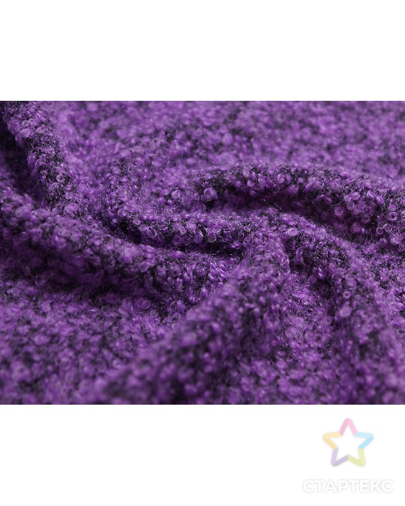 Буклированная двухсторонняя пальтовая ткань, фиолетовый меланж арт. ГТ-4656-1-ГТ-26-6246-6-33-1 1