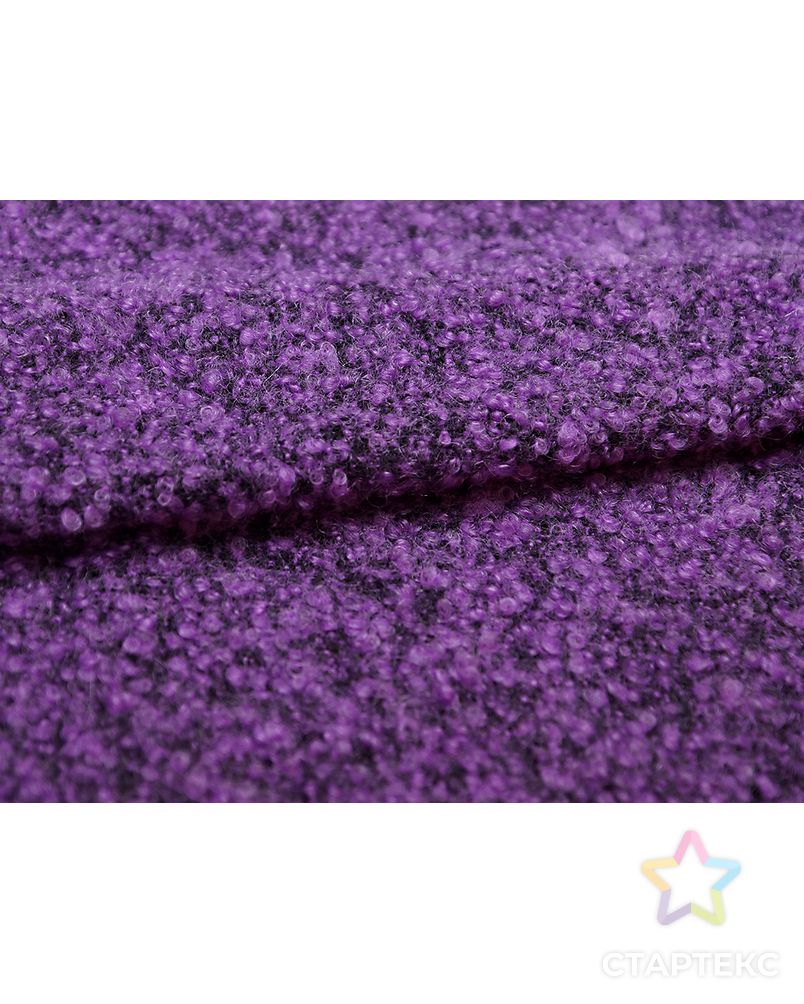 Буклированная двухсторонняя пальтовая ткань, фиолетовый меланж арт. ГТ-4656-1-ГТ-26-6246-6-33-1 2