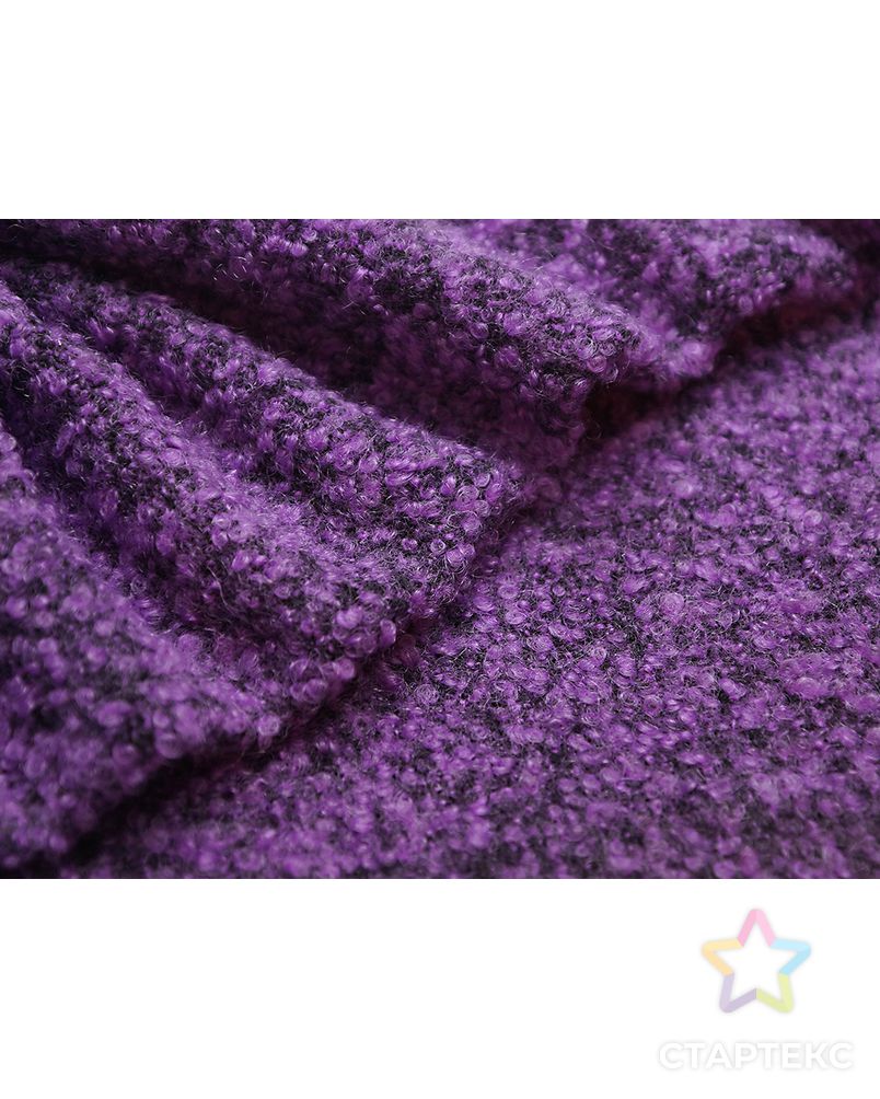 Буклированная двухсторонняя пальтовая ткань, фиолетовый меланж арт. ГТ-4656-1-ГТ-26-6246-6-33-1 3