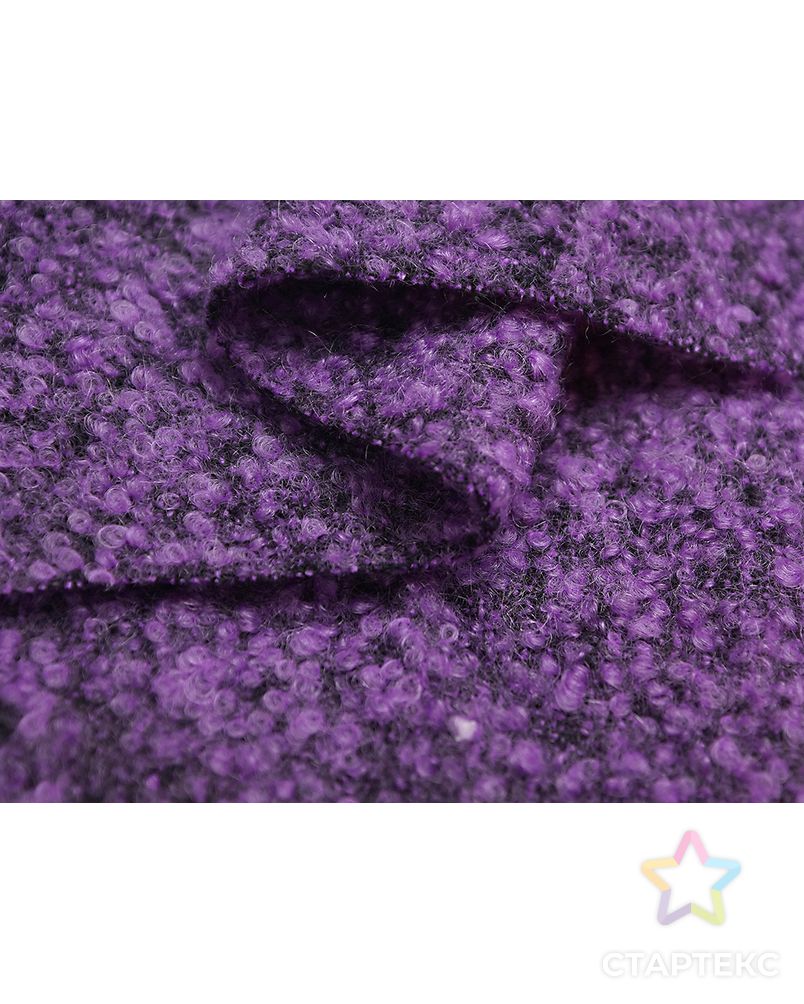 Буклированная двухсторонняя пальтовая ткань, фиолетовый меланж арт. ГТ-4656-1-ГТ-26-6246-6-33-1 4