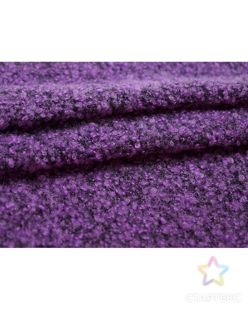 Буклированная двухсторонняя пальтовая ткань, фиолетовый меланж арт. ГТ-4656-1-ГТ-26-6246-6-33-1 5