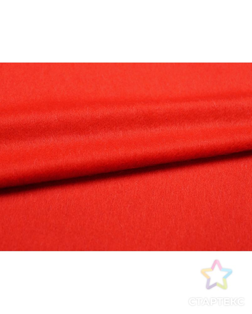 Ткань пальтовая с коротким ворсом ярко-красного цвета арт. ГТ-4667-1-ГТ-26-6263-1-16-1 2