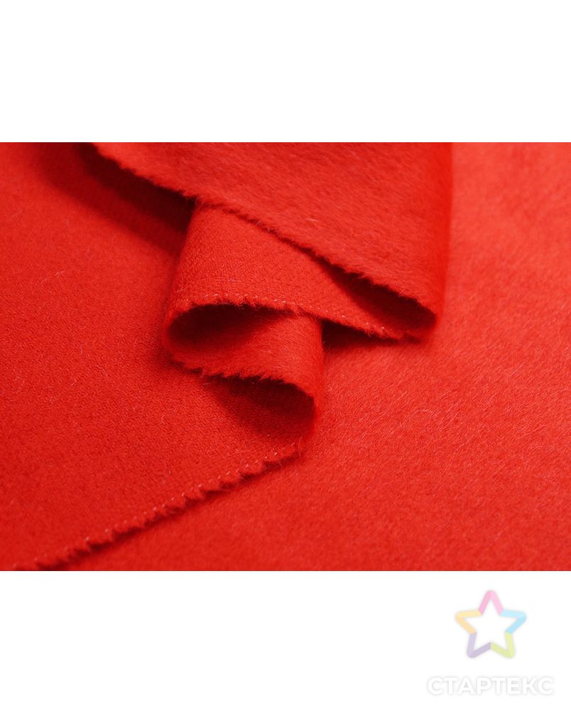 Ткань пальтовая с коротким ворсом ярко-красного цвета арт. ГТ-4667-1-ГТ-26-6263-1-16-1 4