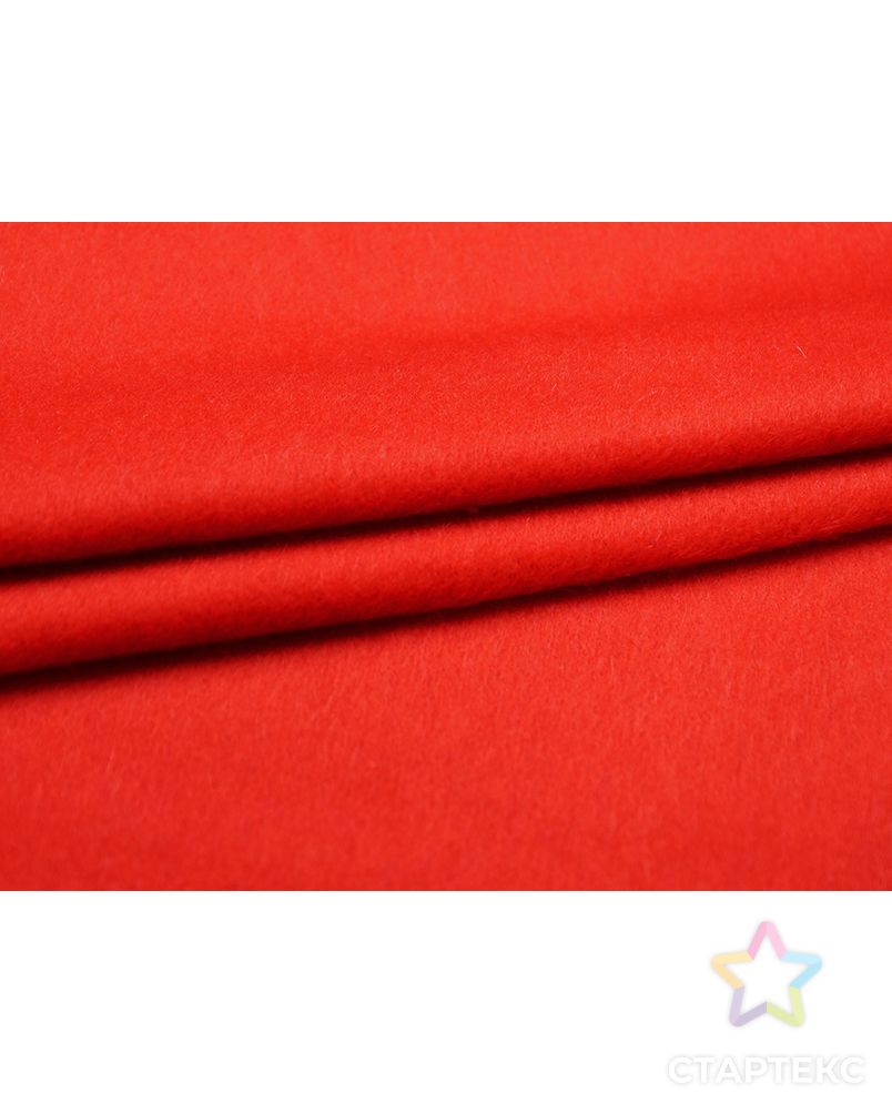 Ткань пальтовая с коротким ворсом ярко-красного цвета арт. ГТ-4667-1-ГТ-26-6263-1-16-1