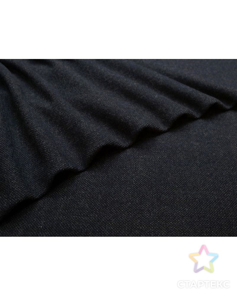 Двухсторонняя пальтовая ткань с фактурой рогожка, цвет черный-серый арт. ГТ-5520-1-ГТ-26-7267-6-21-1 2