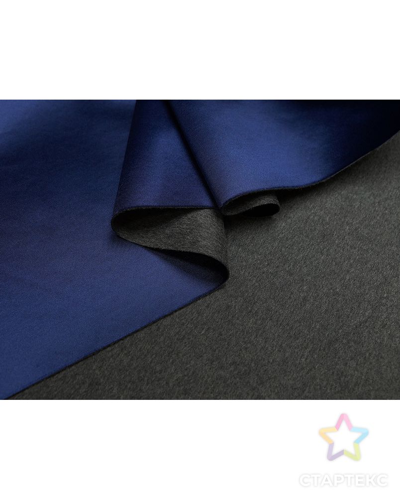 Пальтовая ткань дублированная, цвета графитовый и синий арт. ГТ-5589-1-ГТ-26-7317-1-21-1 5