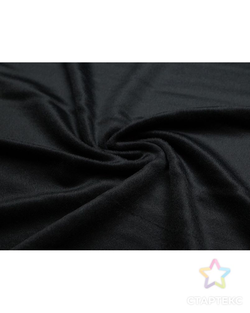 Пальтовая ткань с коротким ворсом, цвет глубокий черный арт. ГТ-5657-1-ГТ-26-7397-1-38-1 1