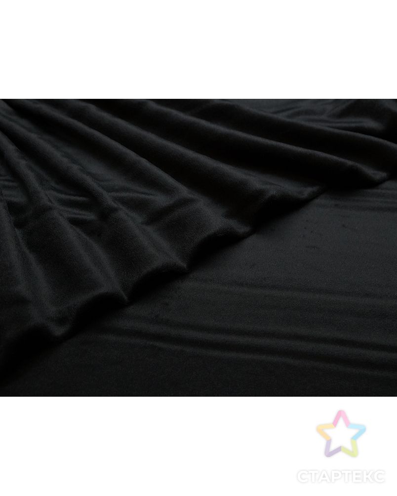 Пальтовая ткань с коротким ворсом, цвет глубокий черный арт. ГТ-5657-1-ГТ-26-7397-1-38-1 3