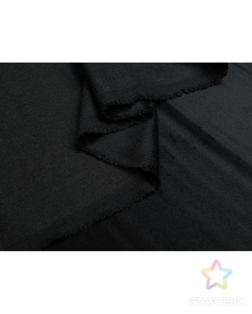 Пальтовая ткань с коротким ворсом, цвет глубокий черный арт. ГТ-5657-1-ГТ-26-7397-1-38-1 4