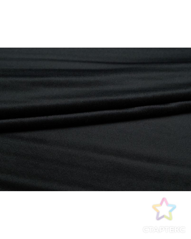 Пальтовая ткань с коротким ворсом, цвет глубокий черный арт. ГТ-5657-1-ГТ-26-7397-1-38-1 5