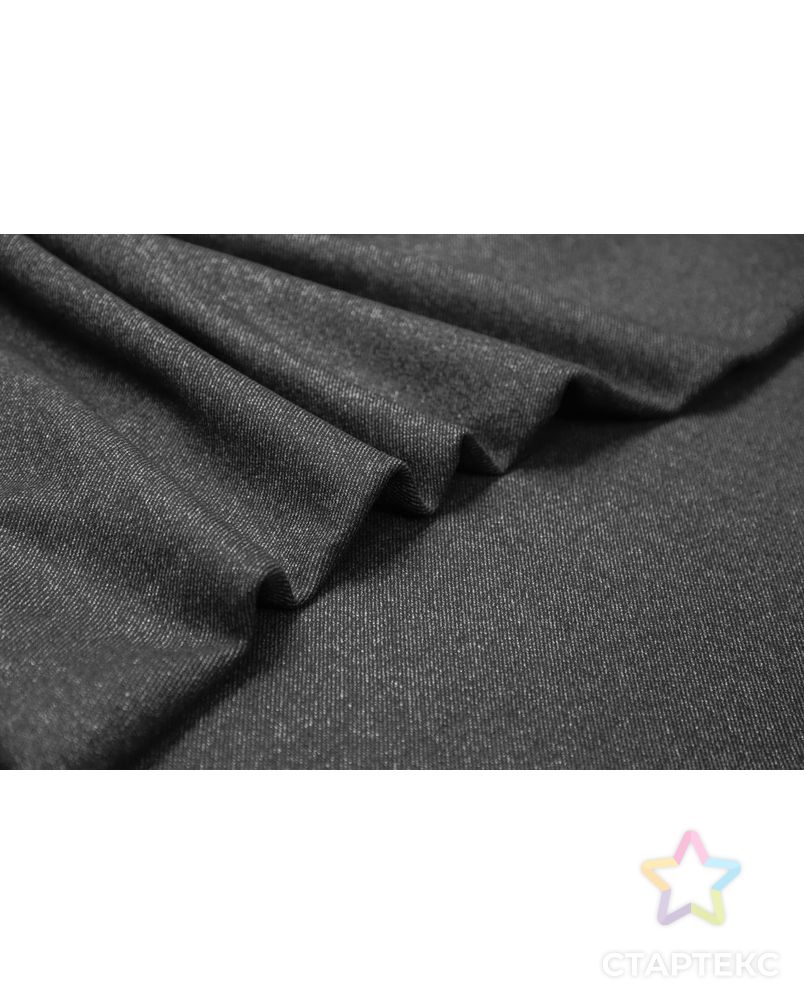 Двухслойная пальтовая ткань с диагональной полоской, цвет черно-серый арт. ГТ-6513-1-ГТ-26-8288-6-21-1 3