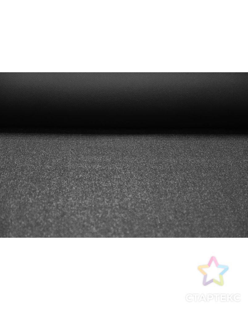 Двухслойная пальтовая ткань с диагональной полоской, цвет черно-серый арт. ГТ-6513-1-ГТ-26-8288-6-21-1 4