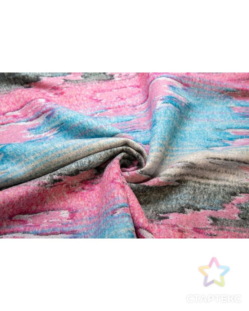 Двухсторонняя пальтовая ткань с абстрактным рисунком, цвет розово-голубой арт. ГТ-6617-1-ГТ-26-8414-16-21-1 1