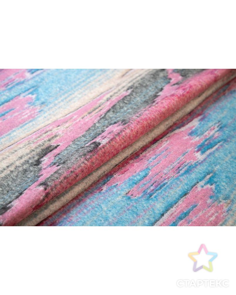 Двухсторонняя пальтовая ткань с абстрактным рисунком, цвет розово-голубой арт. ГТ-6617-1-ГТ-26-8414-16-21-1 2