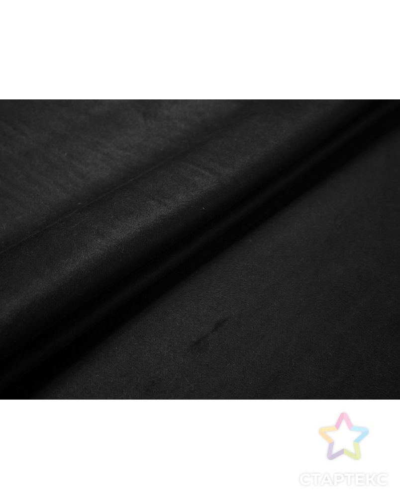 Двухслойная пальтовая ткань, глубокого черного цвета арт. ГТ-7625-1-ГТ-26-9543-1-38-1 2