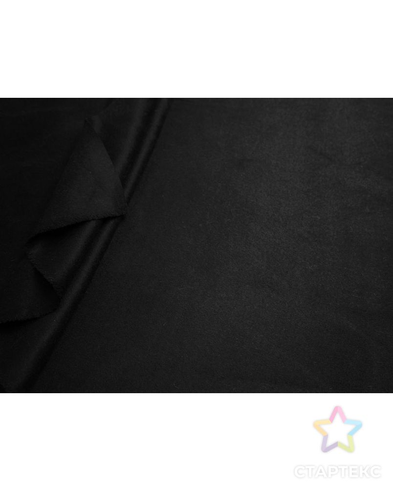 Двухслойная пальтовая ткань, глубокого черного цвета арт. ГТ-7625-1-ГТ-26-9543-1-38-1 5