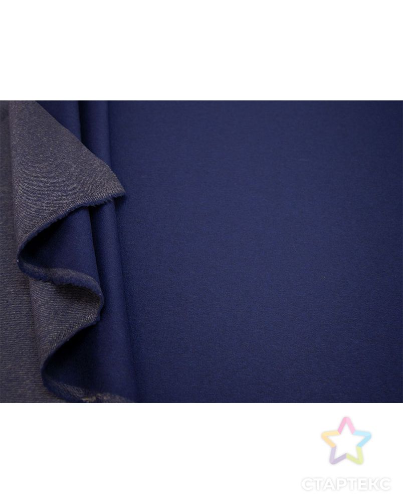 Пальтовая 2х слойная  ткань, цвет синий и синий в диагональную полоску арт. ГТ-8008-1-ГТ-26-9848-1-30-1 5