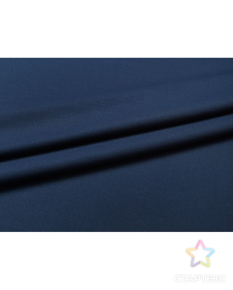 Двухсторонняя костюмная ткань синего цвета в диагональную полоску  (277 гр/м2) арт. ГТ-3650-1-ГТ0000261 2