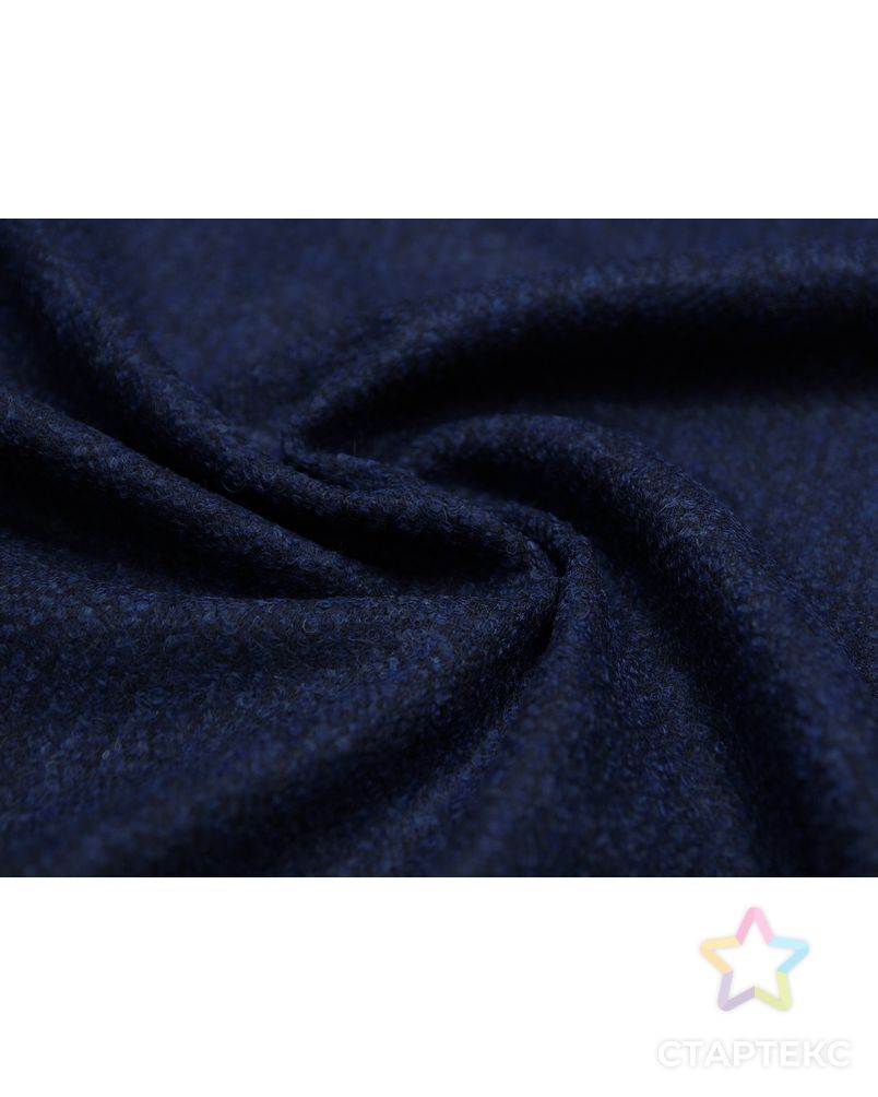 Буклированная 2х сторонняя пальтовая ткань, синий меланж (442 гр/м2) арт. ГТ-3651-1-ГТ0000262 1