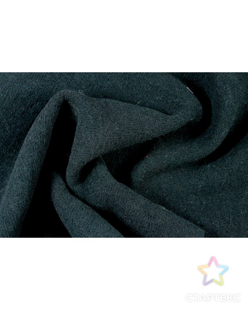 Угольно-черная шерстяная пальтовая ткань арт. ГТ-899-1-ГТ0026776 1