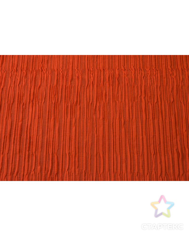 Ткань шелковая с эффектом сжатия, оранжевый цвет каньона Вермиллион арт. ГТ-929-1-ГТ0027206 2