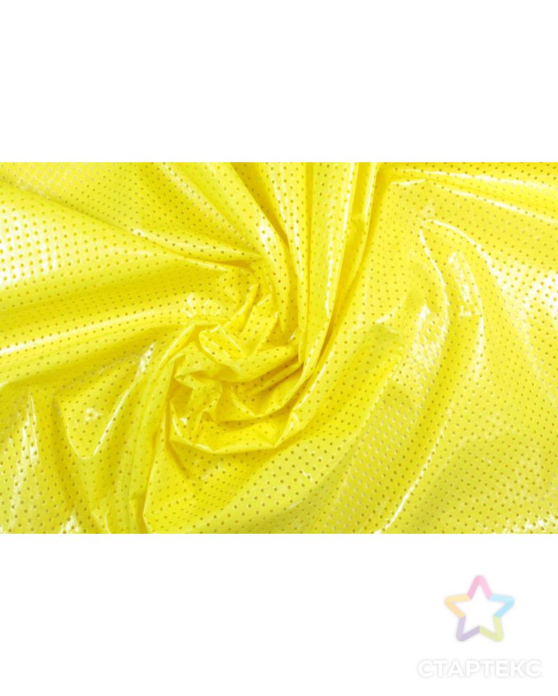 Перфорированная хлопковая ткань ярко  желтого цвета арт. ГТ-1015-1-ГТ0027794 1