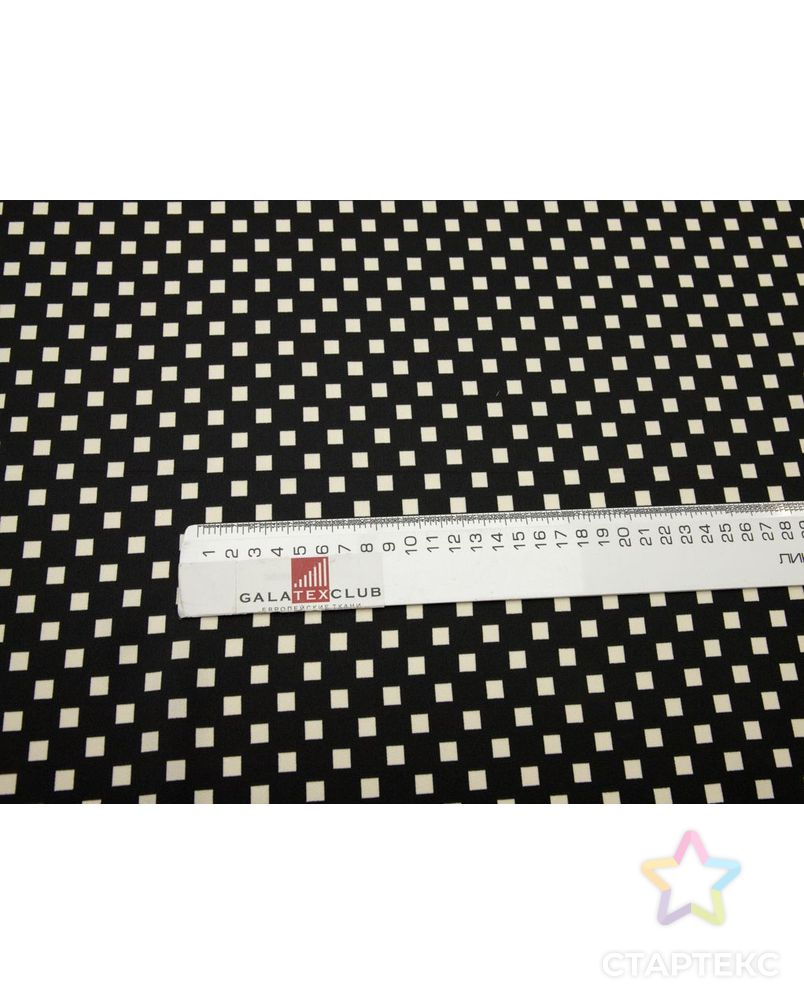 Плательная ткань с квадратиками на черном фоне арт. ГТ-8415-1-ГТ-28-10308-14-37-1 7