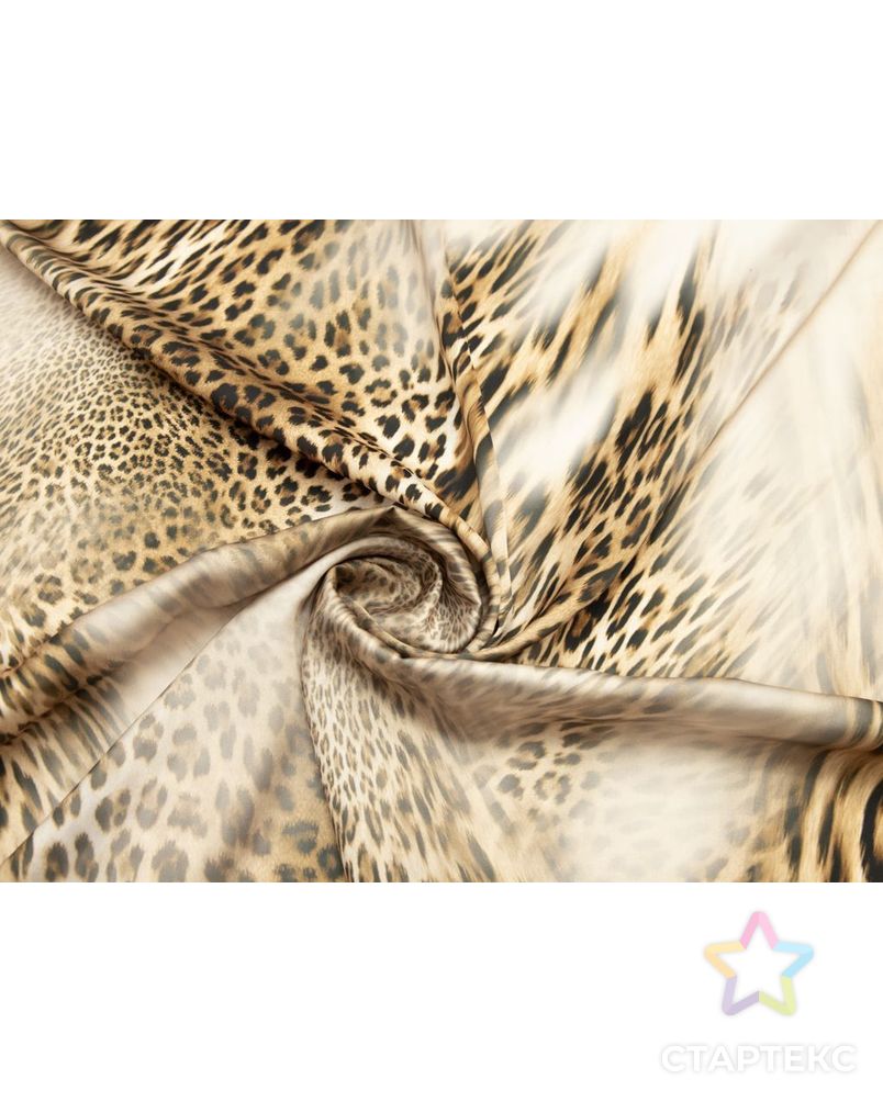 Блузочно-плательная ткань с рисунком "леопард", цвет коричневый арт. ГТ-8470-1-ГТ-28-10359-13-21-1 1