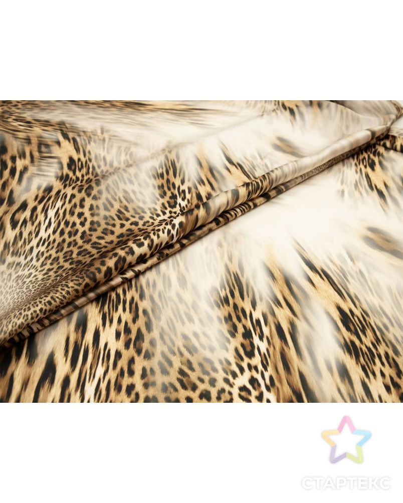 Блузочно-плательная ткань с рисунком "леопард", цвет коричневый арт. ГТ-8470-1-ГТ-28-10359-13-21-1 2