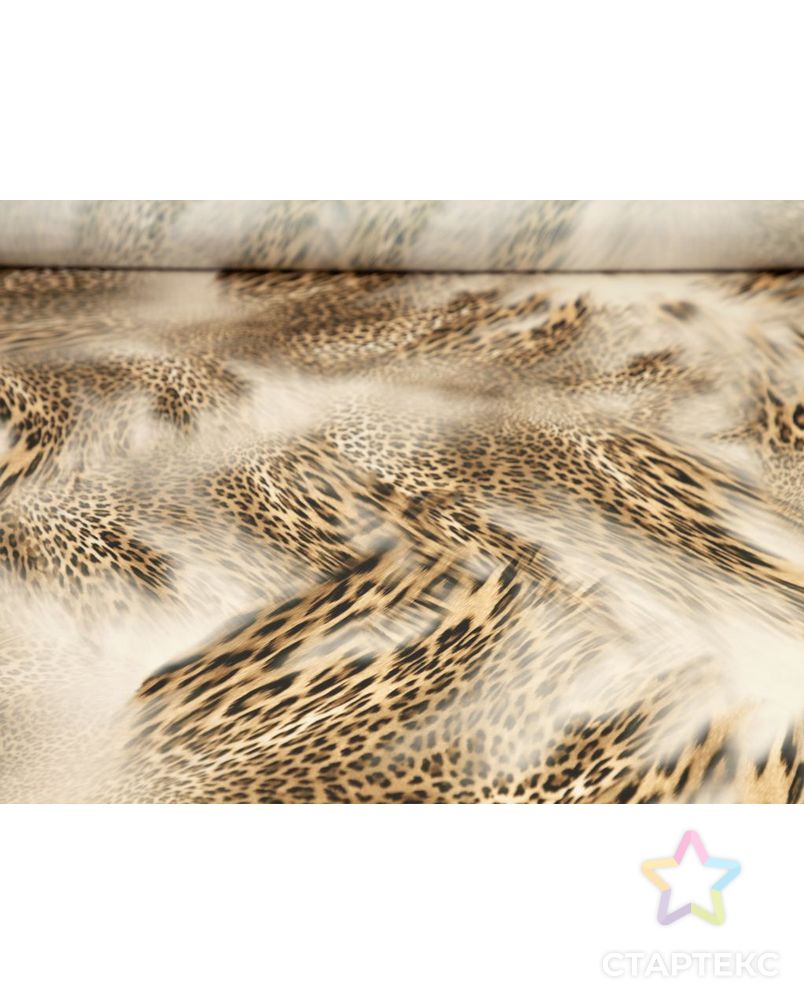 Блузочно-плательная ткань с рисунком "леопард", цвет коричневый арт. ГТ-8470-1-ГТ-28-10359-13-21-1 4