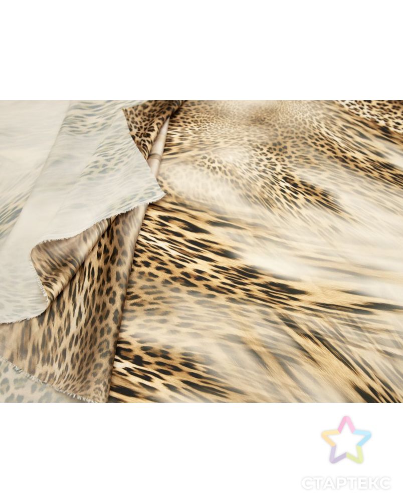 Блузочно-плательная ткань с рисунком "леопард", цвет коричневый арт. ГТ-8470-1-ГТ-28-10359-13-21-1 5