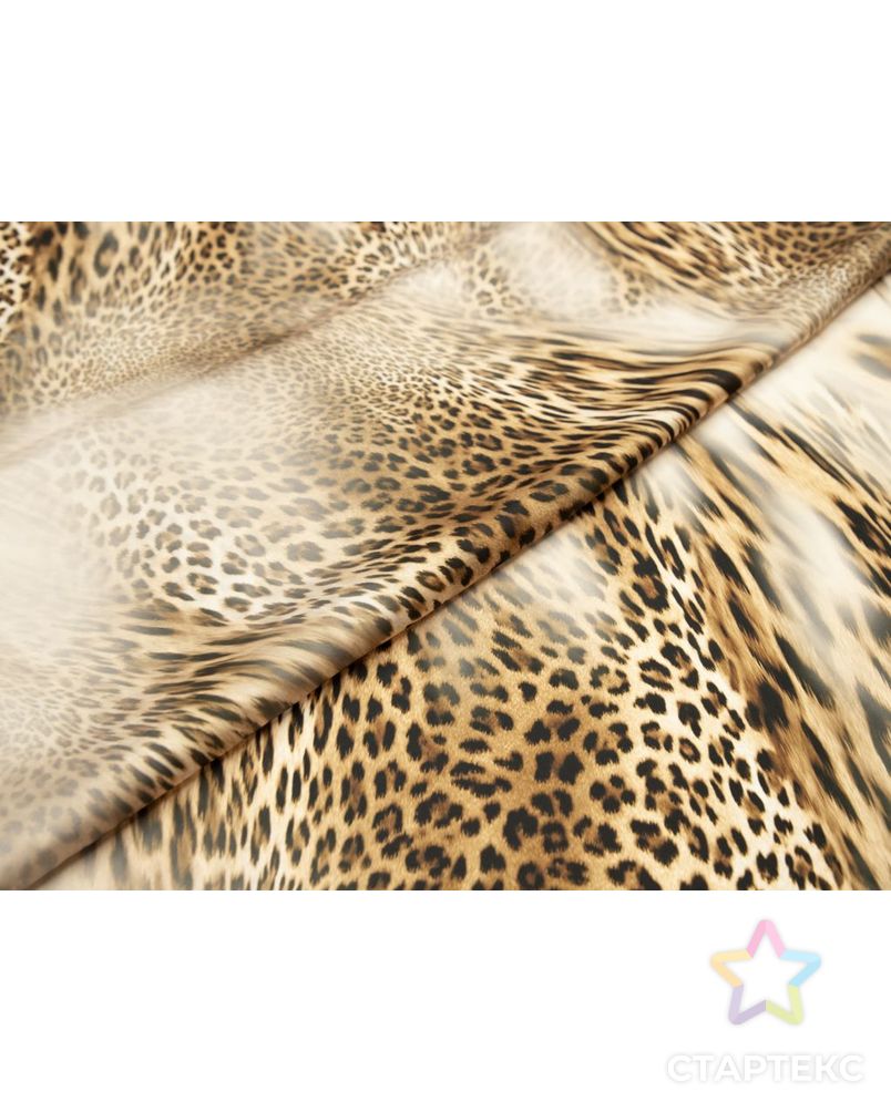 Блузочно-плательная ткань с рисунком "леопард", цвет коричневый арт. ГТ-8470-1-ГТ-28-10359-13-21-1 6