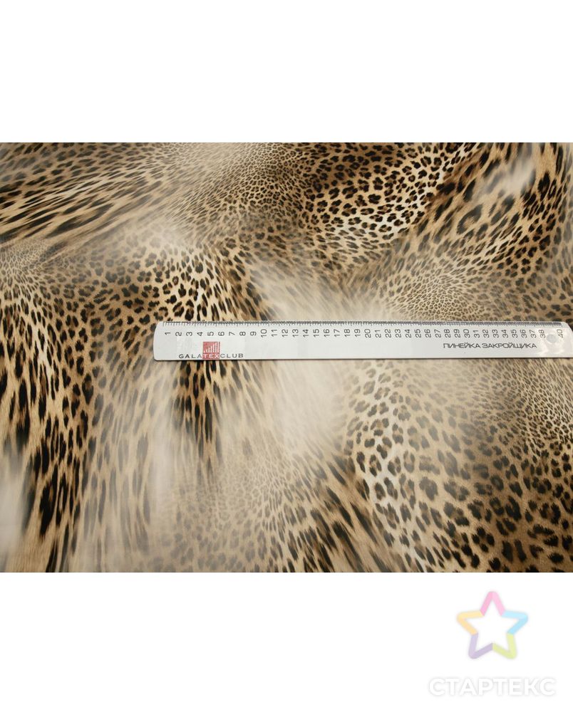 Блузочно-плательная ткань с рисунком "леопард", цвет коричневый арт. ГТ-8470-1-ГТ-28-10359-13-21-1 7