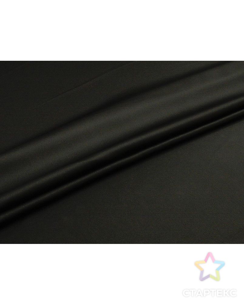 Плательная ткань Кади с атласным блеском, цвет черный арт. ГТ-8766-1-ГТ-28-10397-1-38-1 2
