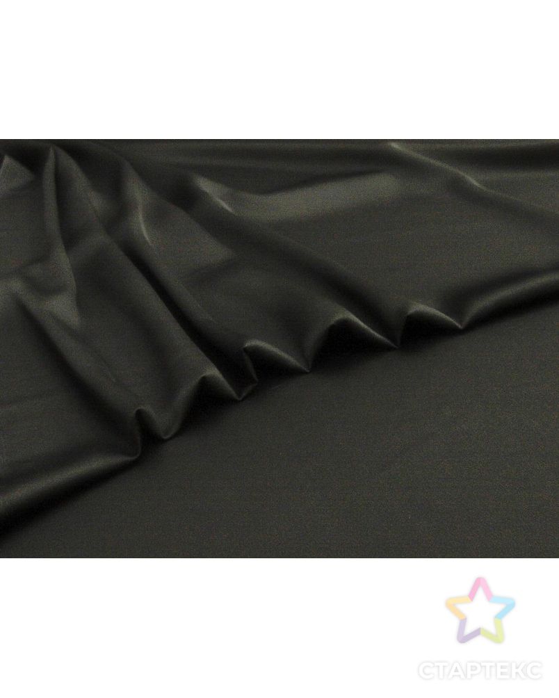 Плательная ткань Кади с атласным блеском, цвет черный арт. ГТ-8766-1-ГТ-28-10397-1-38-1 3