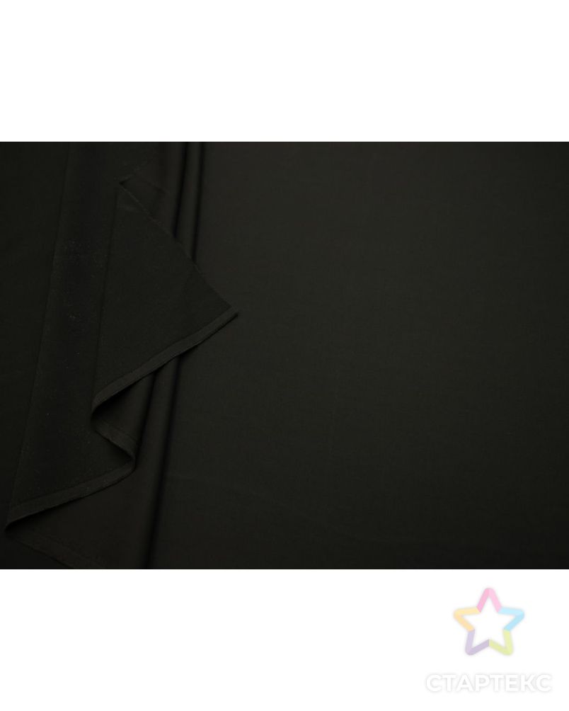 Плательная ткань однотонная, цвет черный арт. ГТ-8634-1-ГТ-28-10537-1-38-1 5