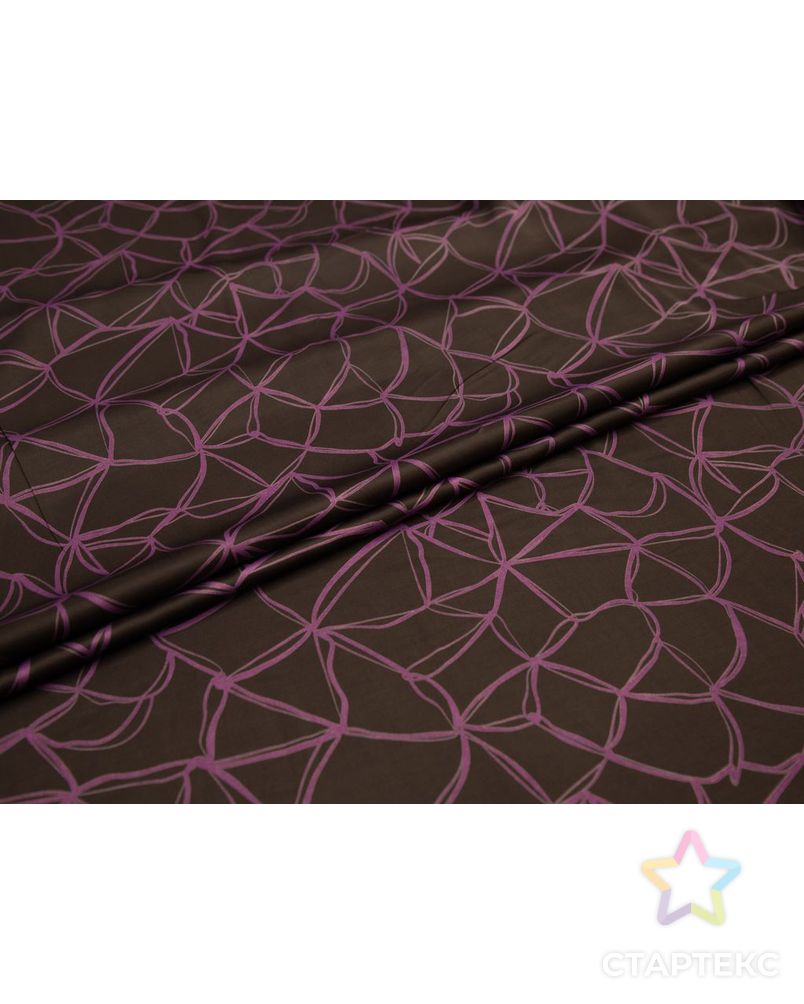 Плательная ткань  с рисунком "Фиолетовая паутинка" арт. ГТ-8697-1-ГТ-28-10610-2-21-1 2