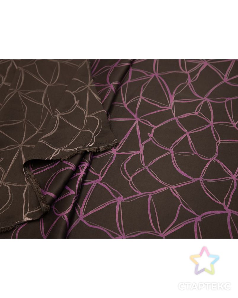 Плательная ткань  с рисунком "Фиолетовая паутинка" арт. ГТ-8697-1-ГТ-28-10610-2-21-1 5