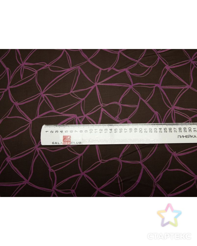 Плательная ткань  с рисунком "Фиолетовая паутинка" арт. ГТ-8697-1-ГТ-28-10610-2-21-1 7
